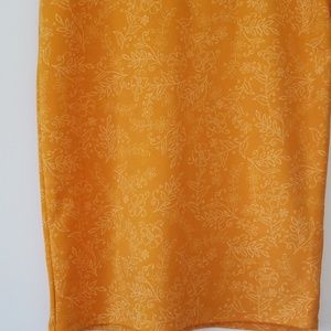 Gold White LuLaRoe Cassie Skirt Sz L NWT